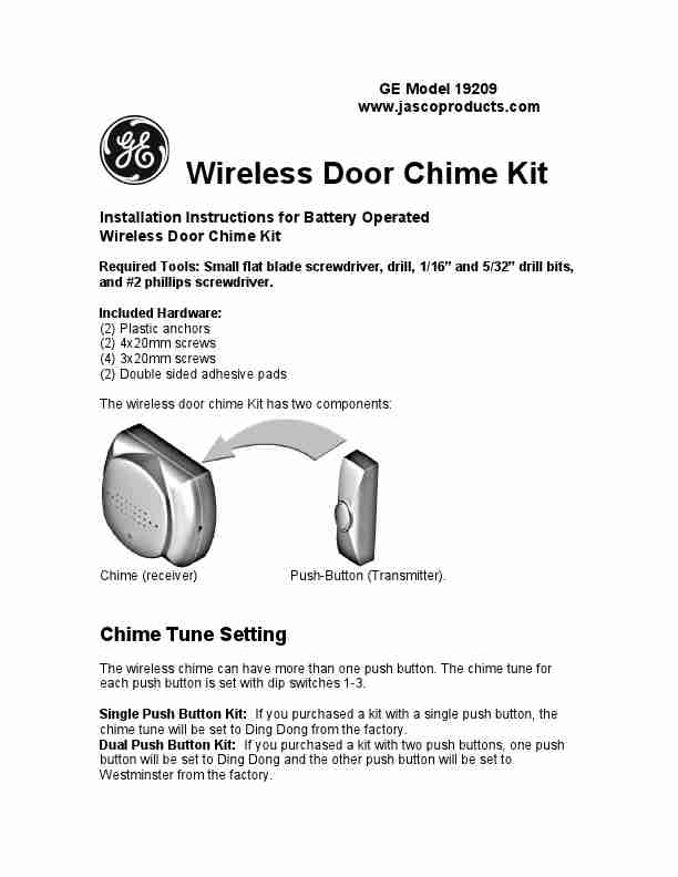 Ge Wireless Door Chime 19209 Manual-page_pdf
